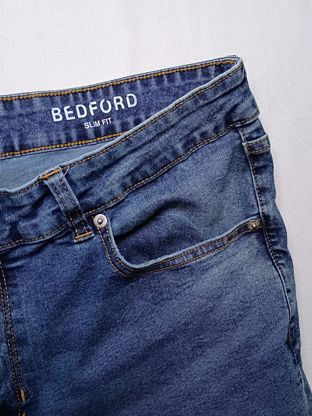 DKNY Mens Bedford Slim Fit Jeans 36X32 Medium Wash Stretch Denim